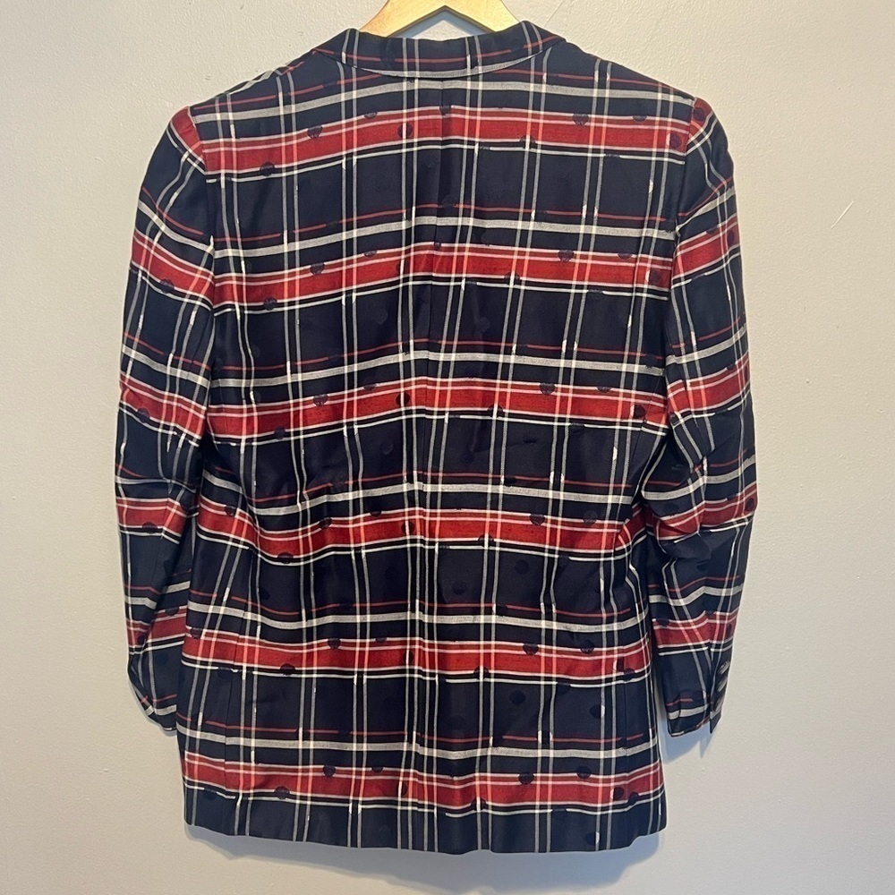 Michii Moon for Sanyo Plaid Polka Dot Blazer 12 - Picture 4 of 6